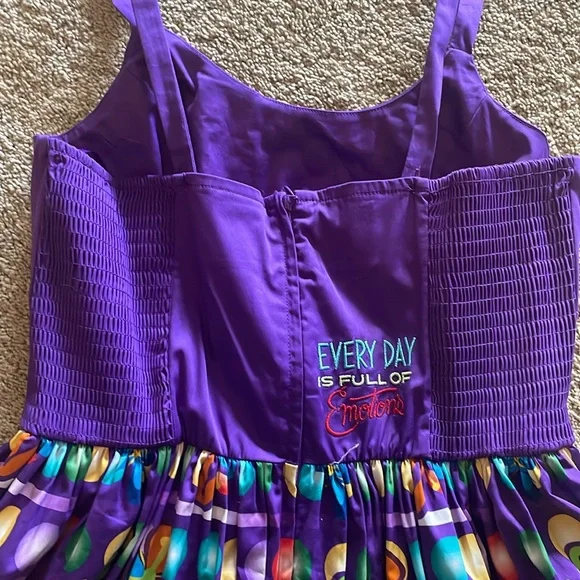 Disney Purple Midi Dress with Colorful Patterns - Picture 6 of 9